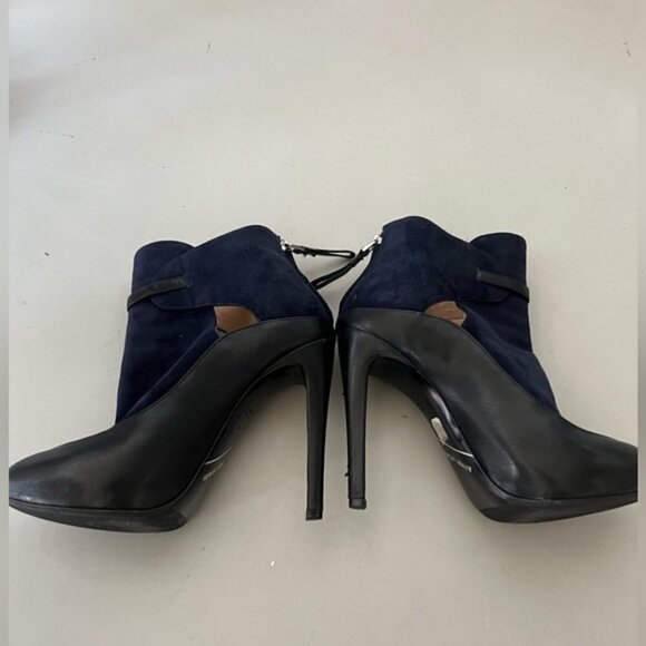 Giorgio Armani Suede Colourblock Pattern Booties - Picture 14 of 16